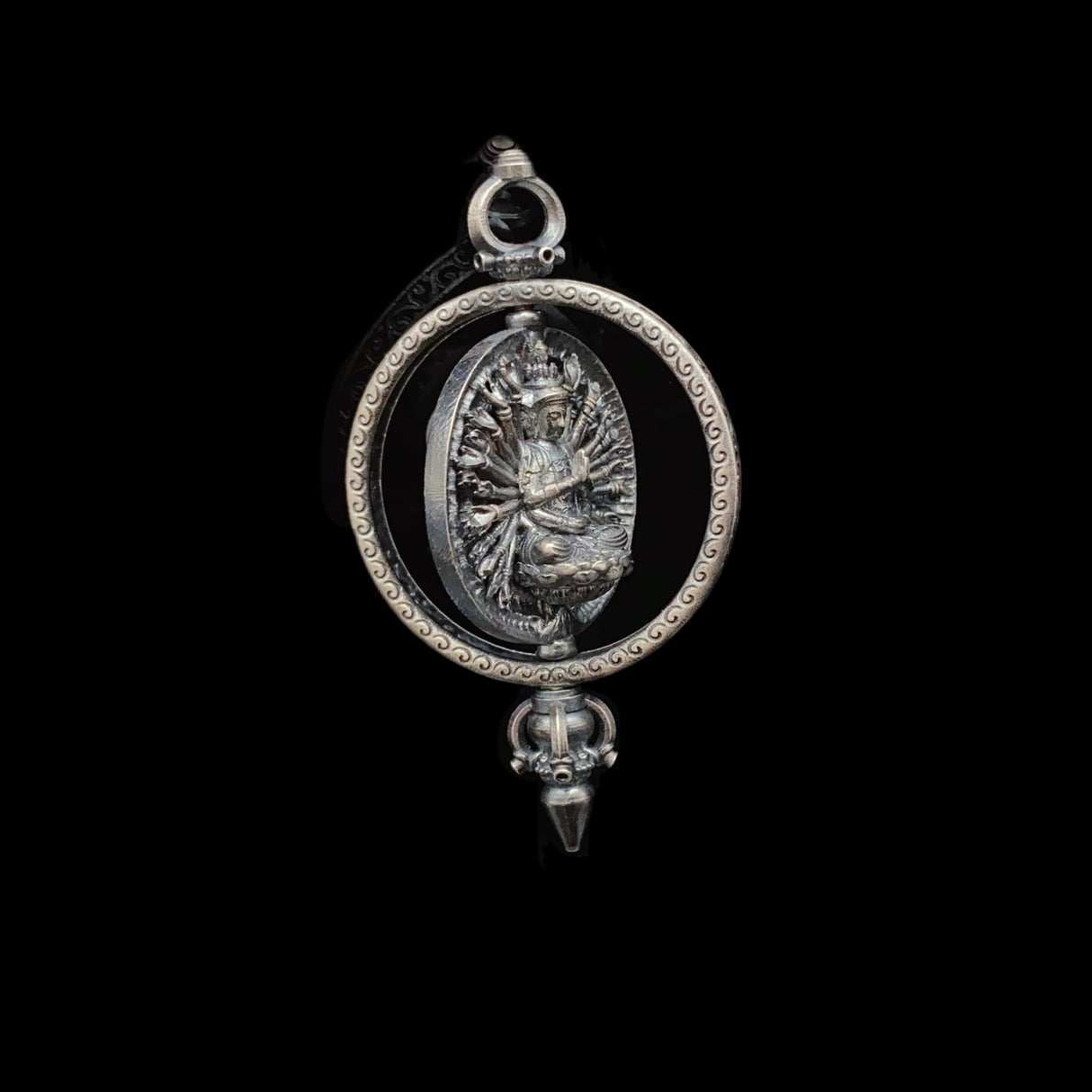 Vajra and Thousand - Handed Guanyin Pendant Necklace