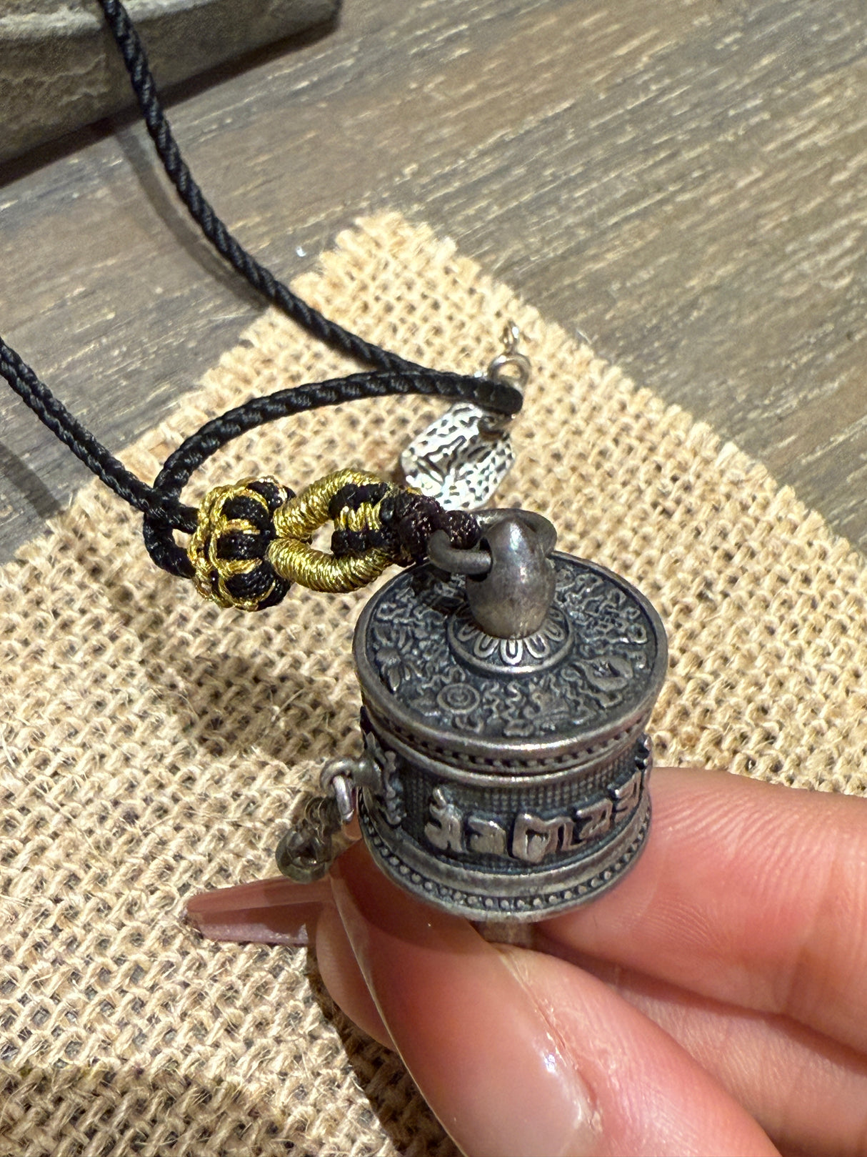 Tibetan Prayer Wheel Pendant