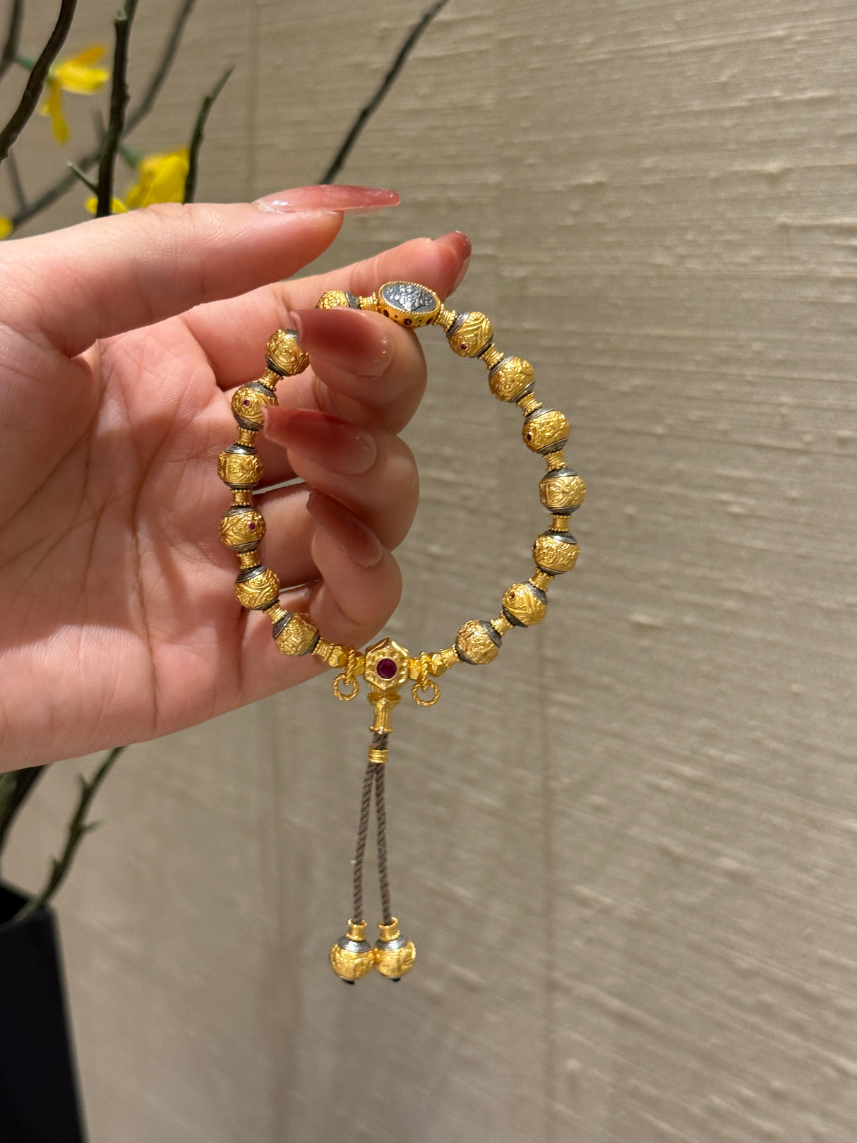 Mahakala & Yellow Jambhala Prayer Bead Bracelet