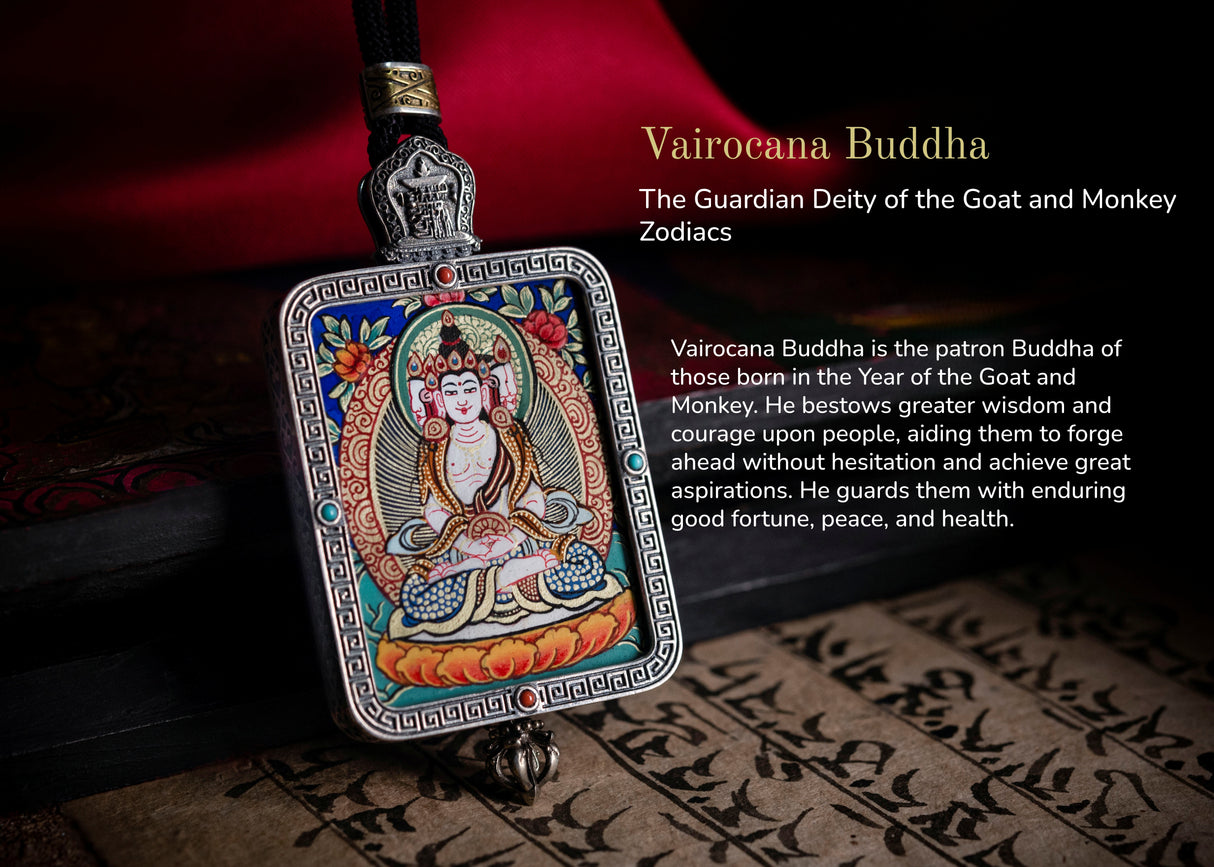 Eight zodiac Buddhas thangka