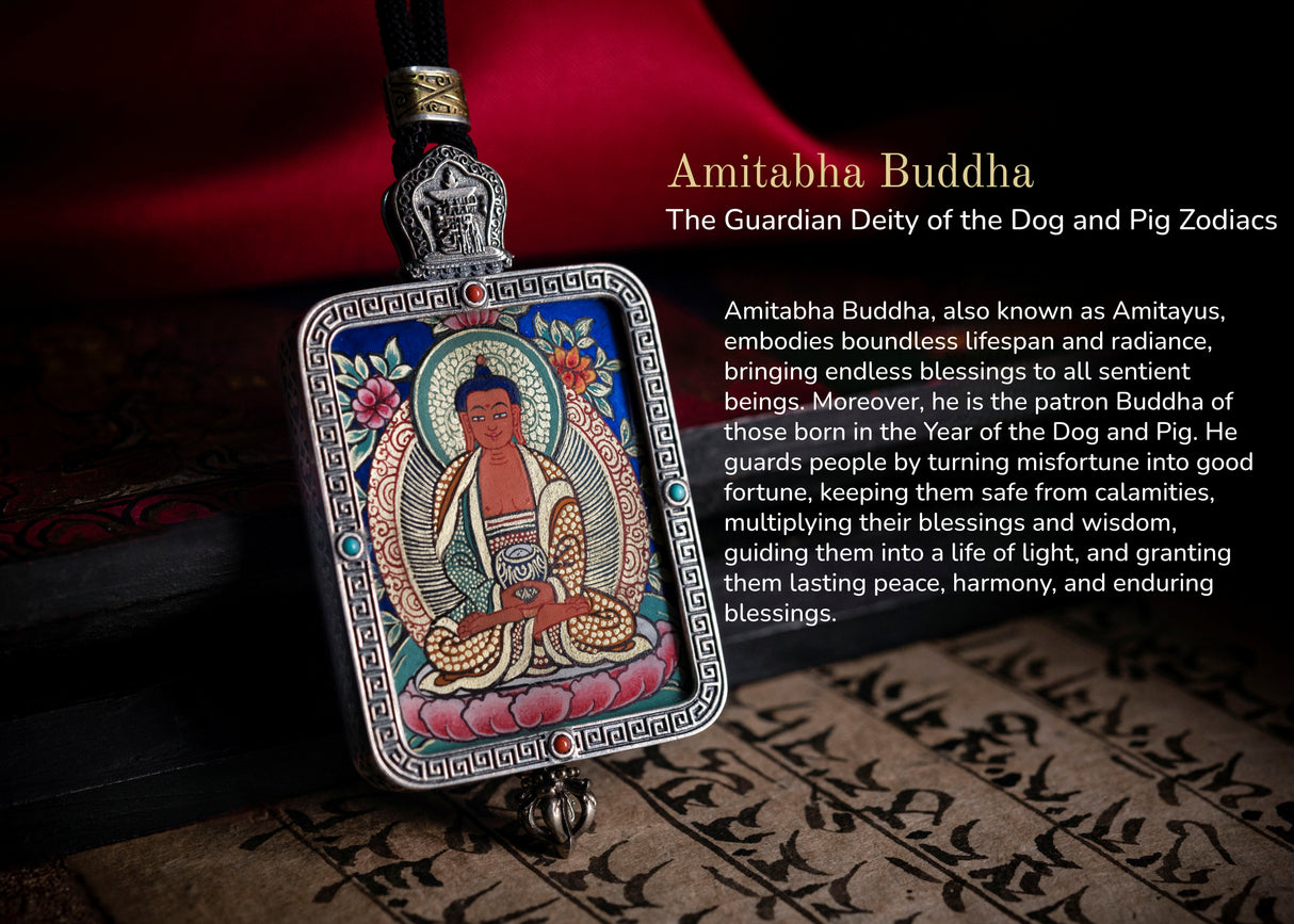 Eight zodiac Buddhas thangka