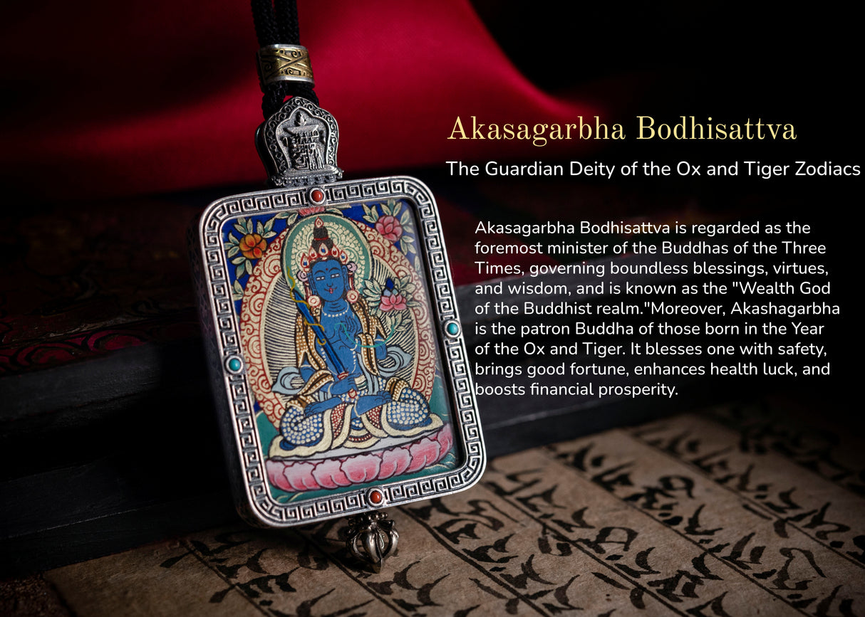 Eight zodiac Buddhas thangka