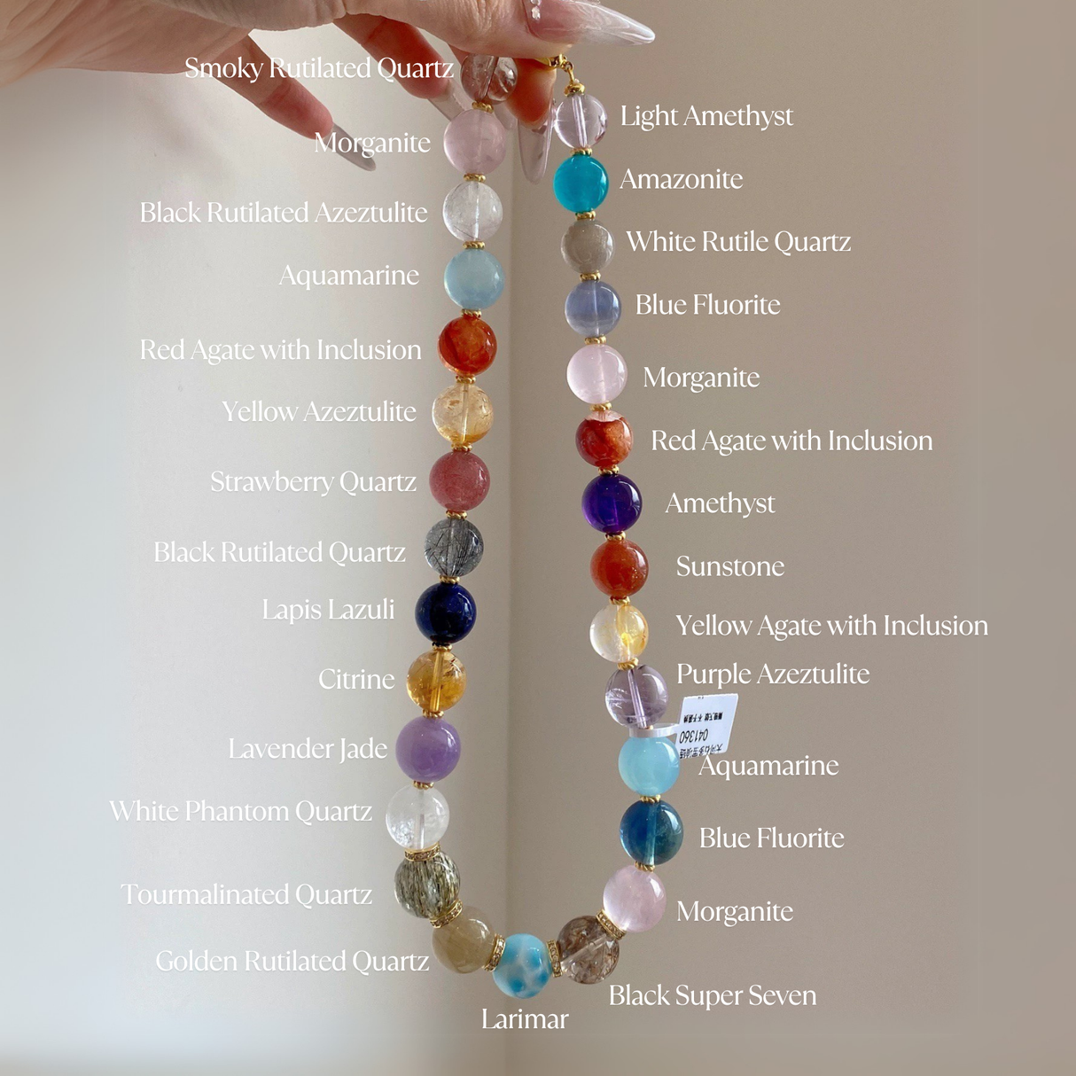 Multistone Energy Bracelet – Natural Crystal Healing Jewelry 20 unique gemstone