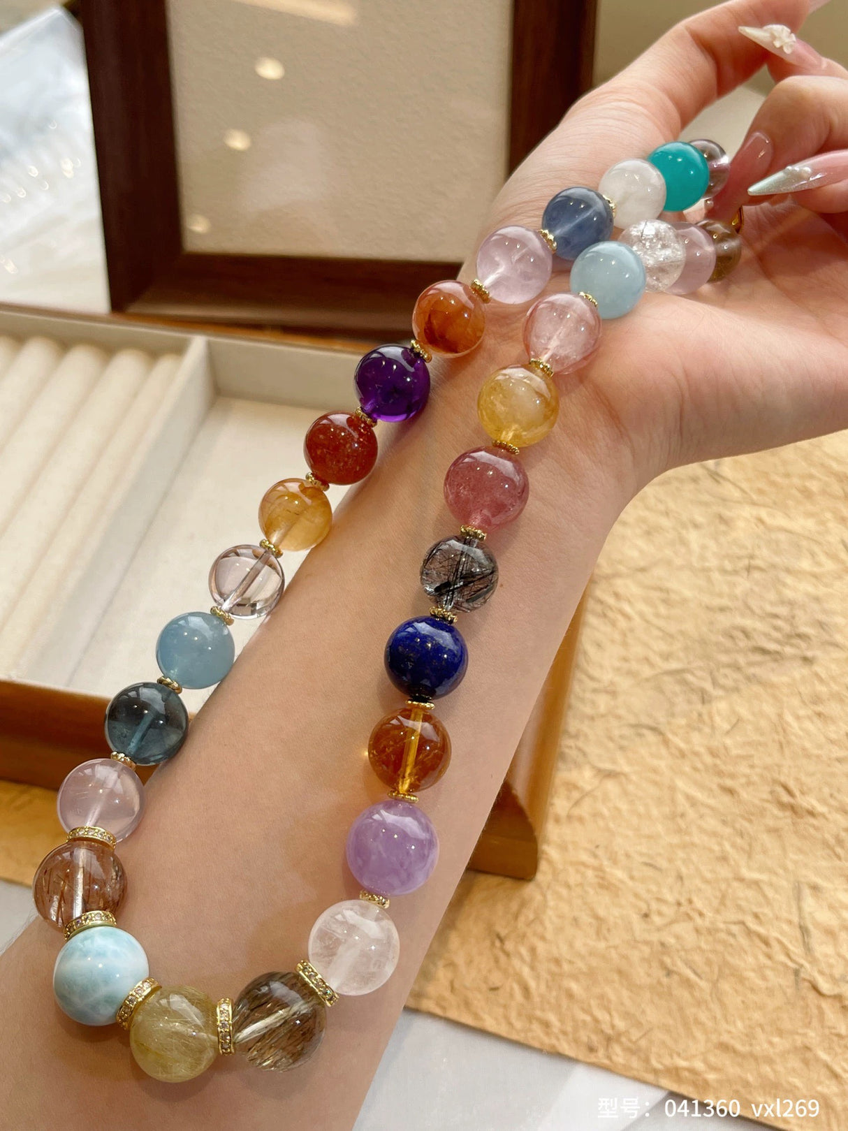 Multistone Energy Bracelet – Natural Crystal Healing Jewelry 20 unique gemstone