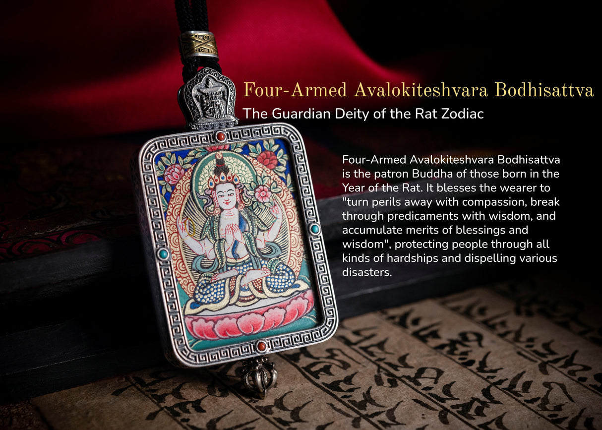 Eight zodiac Buddhas thangka