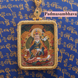 Brass Tibetan Treasure 'Three Lifetimes' Rectangular Gold-Toned Color-Painted Tsa-Tsa Frame