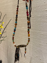 Tibetan - Style Multi - Material Beaded Necklace