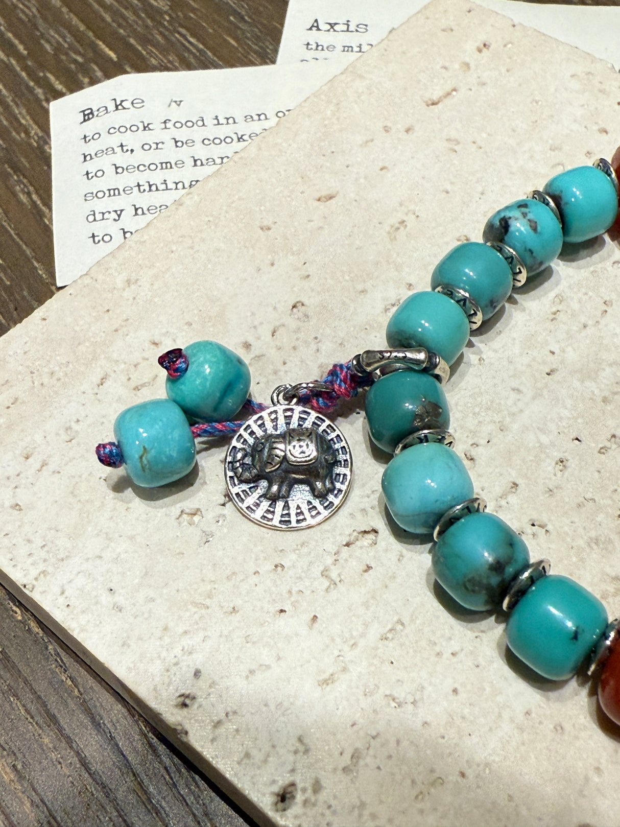 Wisdom&Auspiciousness—Elephant - Inspired Turquoise Charm Bracelet