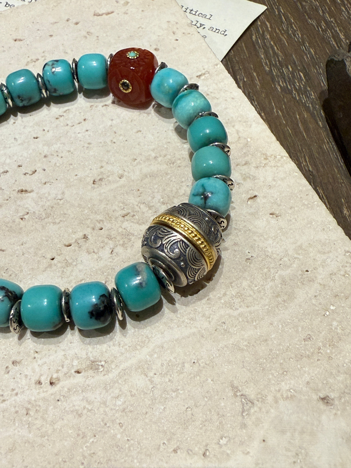 Wisdom&Auspiciousness—Elephant - Inspired Turquoise Charm Bracelet