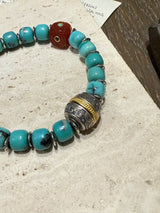 Wisdom&Auspiciousness—Elephant - Inspired Turquoise Charm Bracelet