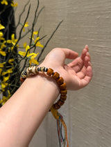 Agate and Ox Bone Ethnic Bracelet