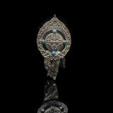 Zen - Styled Buddha Pendant Necklace with Openwork Halo