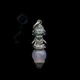 Cute Guanyin Pendant Necklace with Chalcedony Bead