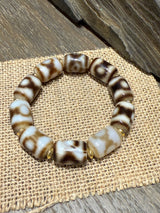 Tibetan - Style Agate Dzi - Inspired Bracelet