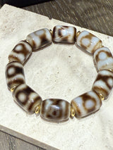 Tibetan - Style Agate Dzi - Inspired Bracelet
