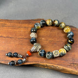 Mystic Tiger Eye Bracelet with Trikaya Buddha Guru Bead – Protection & Clarity
