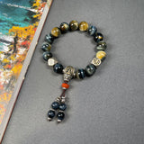 Mystic Tiger Eye Bracelet with Trikaya Buddha Guru Bead – Protection & Clarity