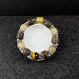 Timeless Harmony – Agarwood, Golden Rutilated Quartz & Tiger Eye Bracelet