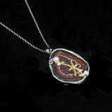 Red Druzy Zodiac Pendant Necklace – Handcrafted Birthstone Jewelry  12 Constellations & Sterling Silver Accents