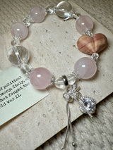 Romantic&Healing—Serene Heartstone Crystal Bracelet