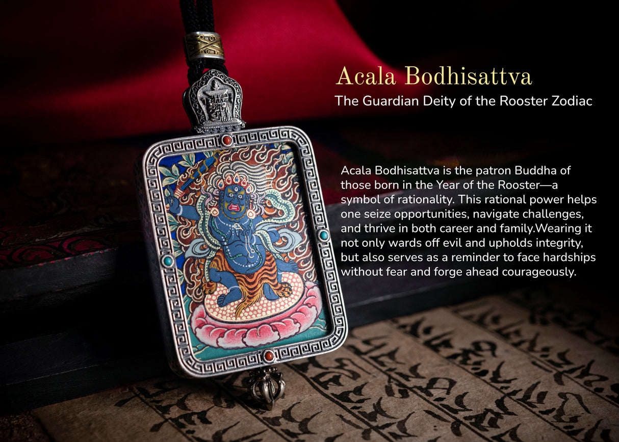 Eight zodiac Buddhas thangka