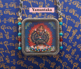 White Copper Garuda Square Color-Painted Tsa-Tsa Shrine Case