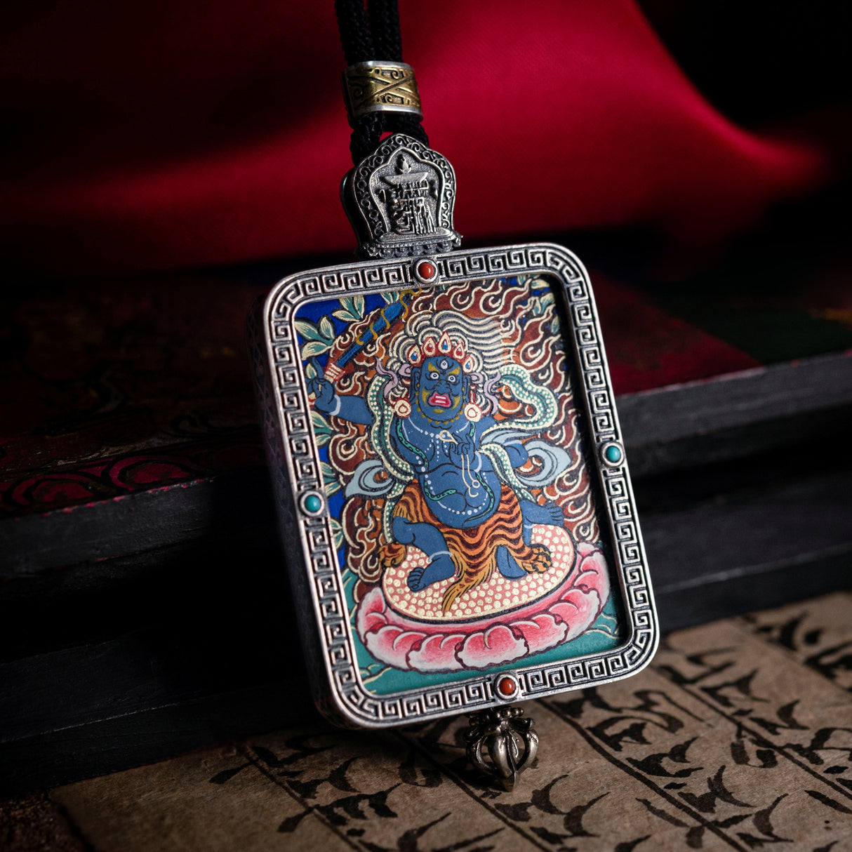 Eight zodiac Buddhas thangka