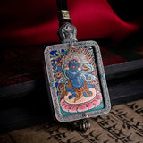 Eight zodiac Buddhas thangka