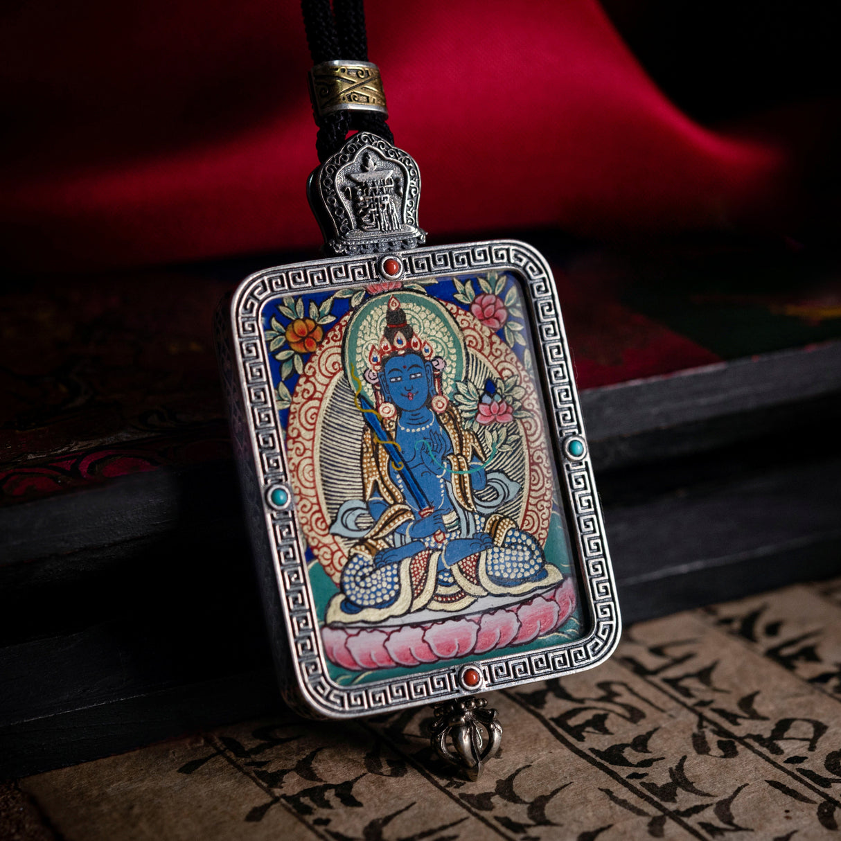 Eight zodiac Buddhas thangka