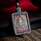 Eight zodiac Buddhas thangka