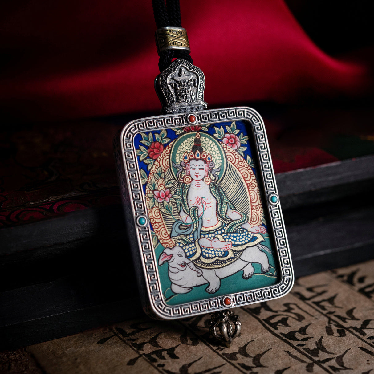 Eight zodiac Buddhas thangka