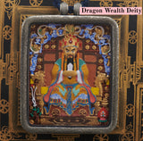 White Copper Tibetan Treasure Scrollwork Tsa-Tsa Thangka Pendant