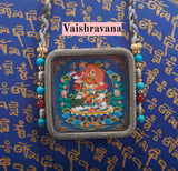 White Copper Garuda Square Color-Painted Tsa-Tsa Shrine Case